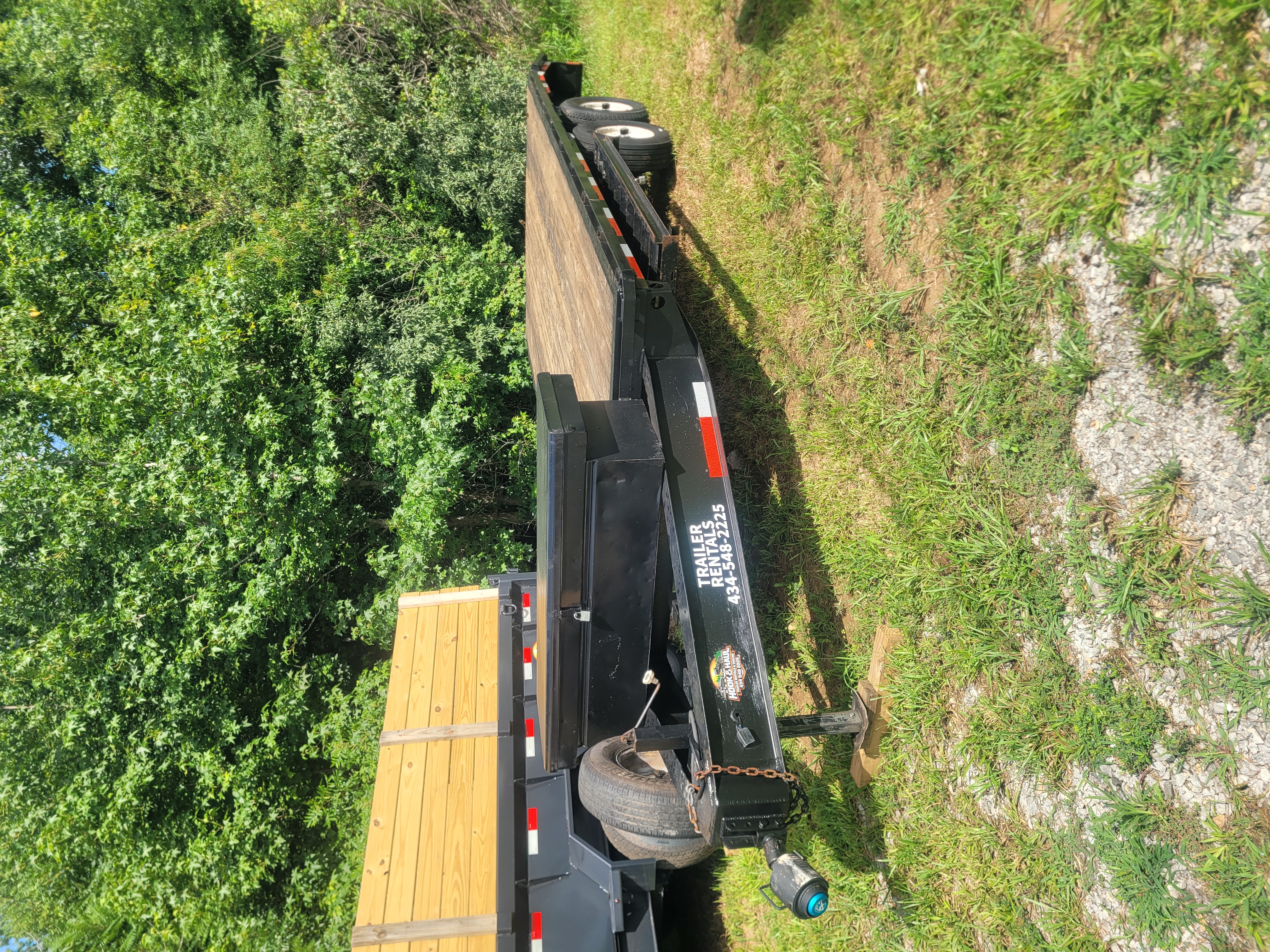 Deckover trailer rental in Pelham NC — Hook & Haul 20ft deckover flatbed for heavy equipment transport