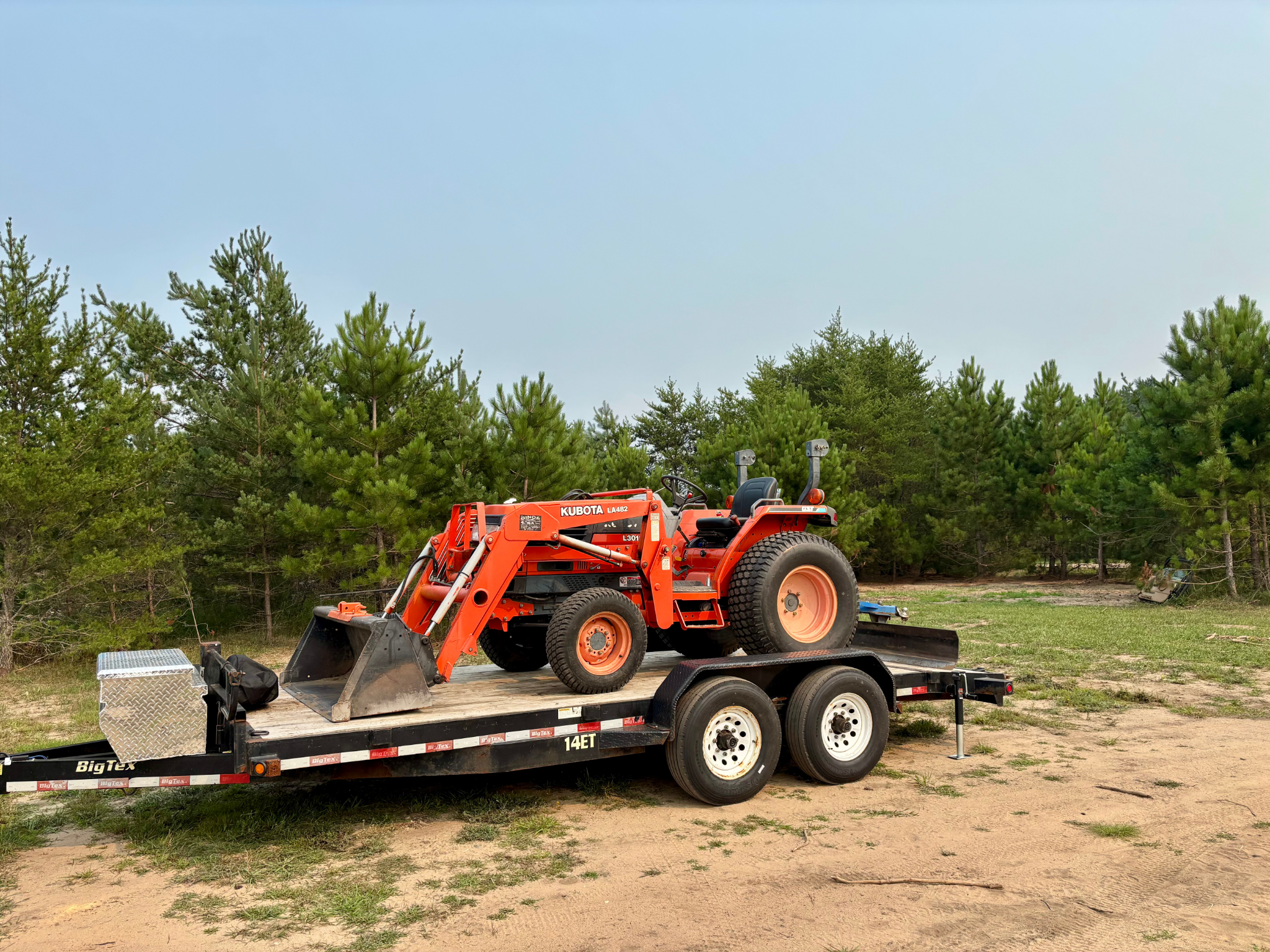 Equipment and car hauler trailer rental in Northern Michigan — 2016 Big Tex 14ET
