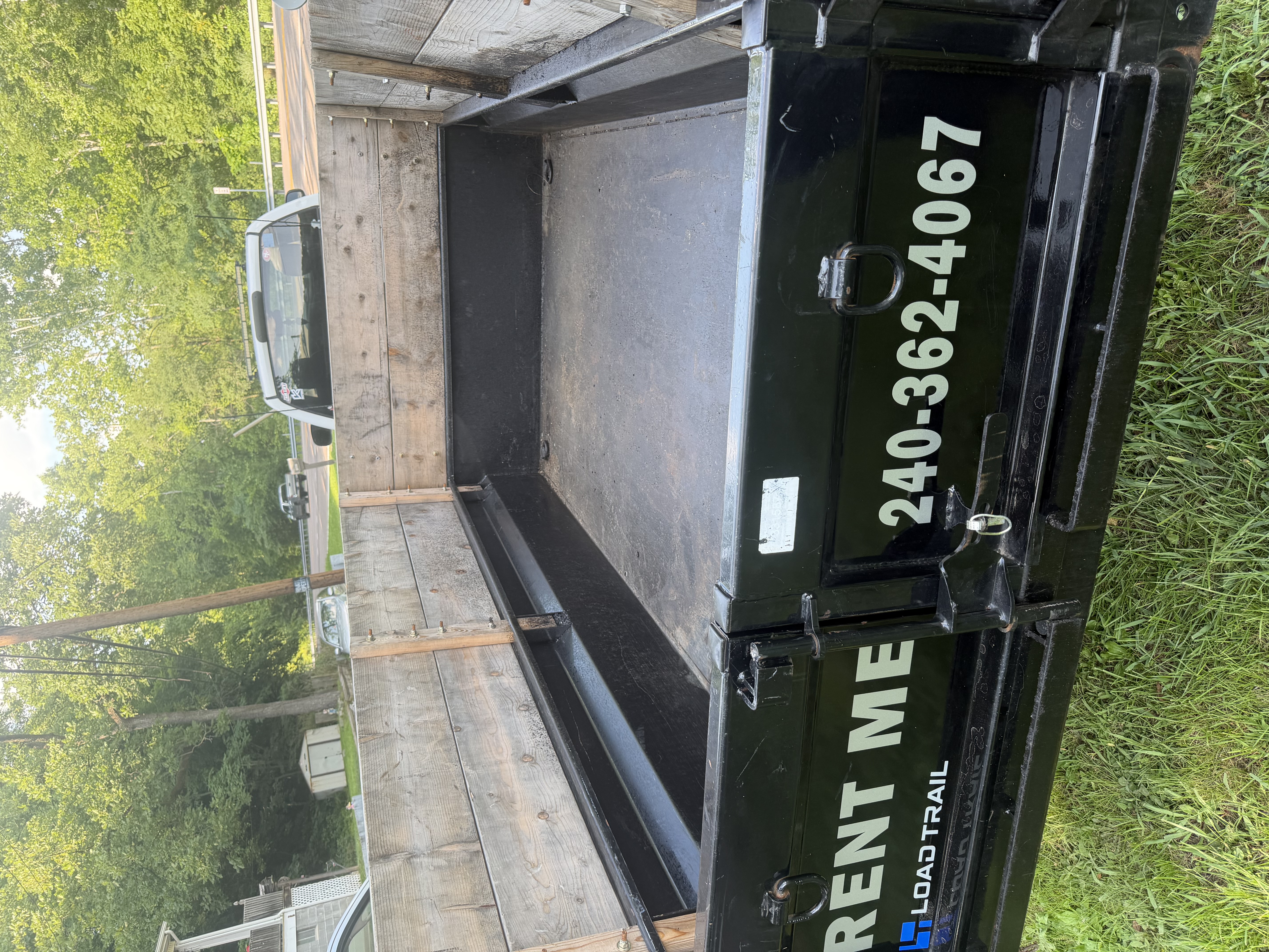 7x14 dump trailer for rent in Lavale, MD - front view