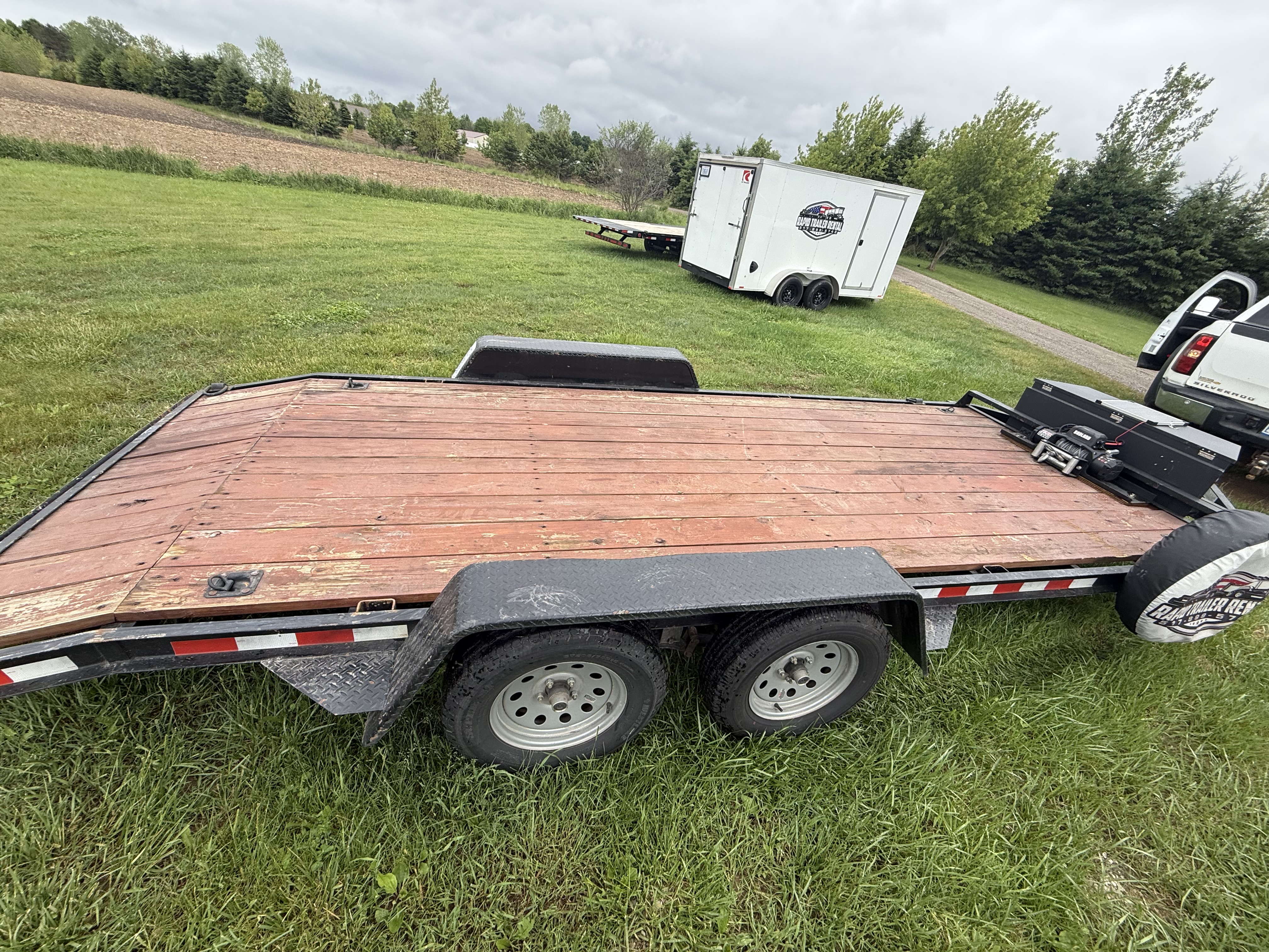 81" x 18' car hauler trailer rental in Eaton Rapids, Michigan — vehicle and equipment transport