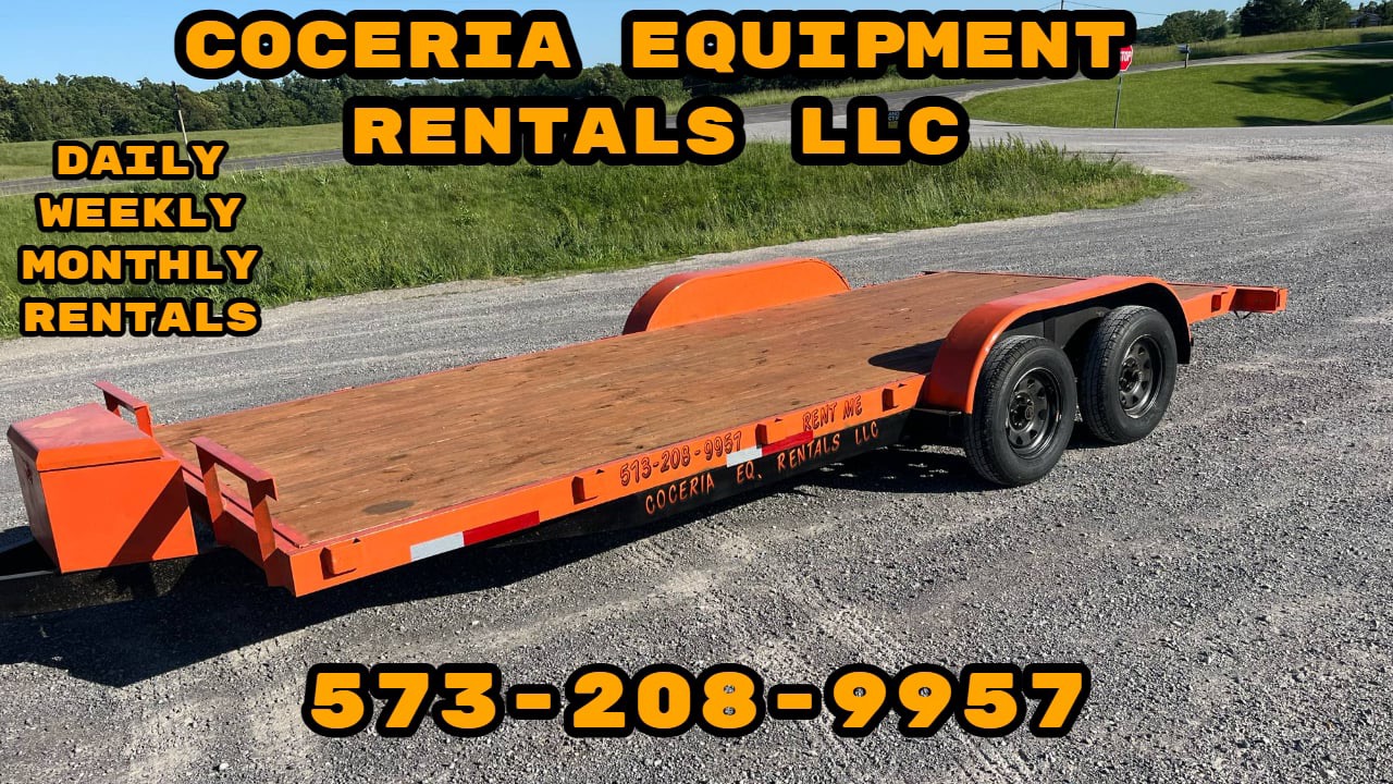 Car hauler trailer available for rent in Sedgewickville MO