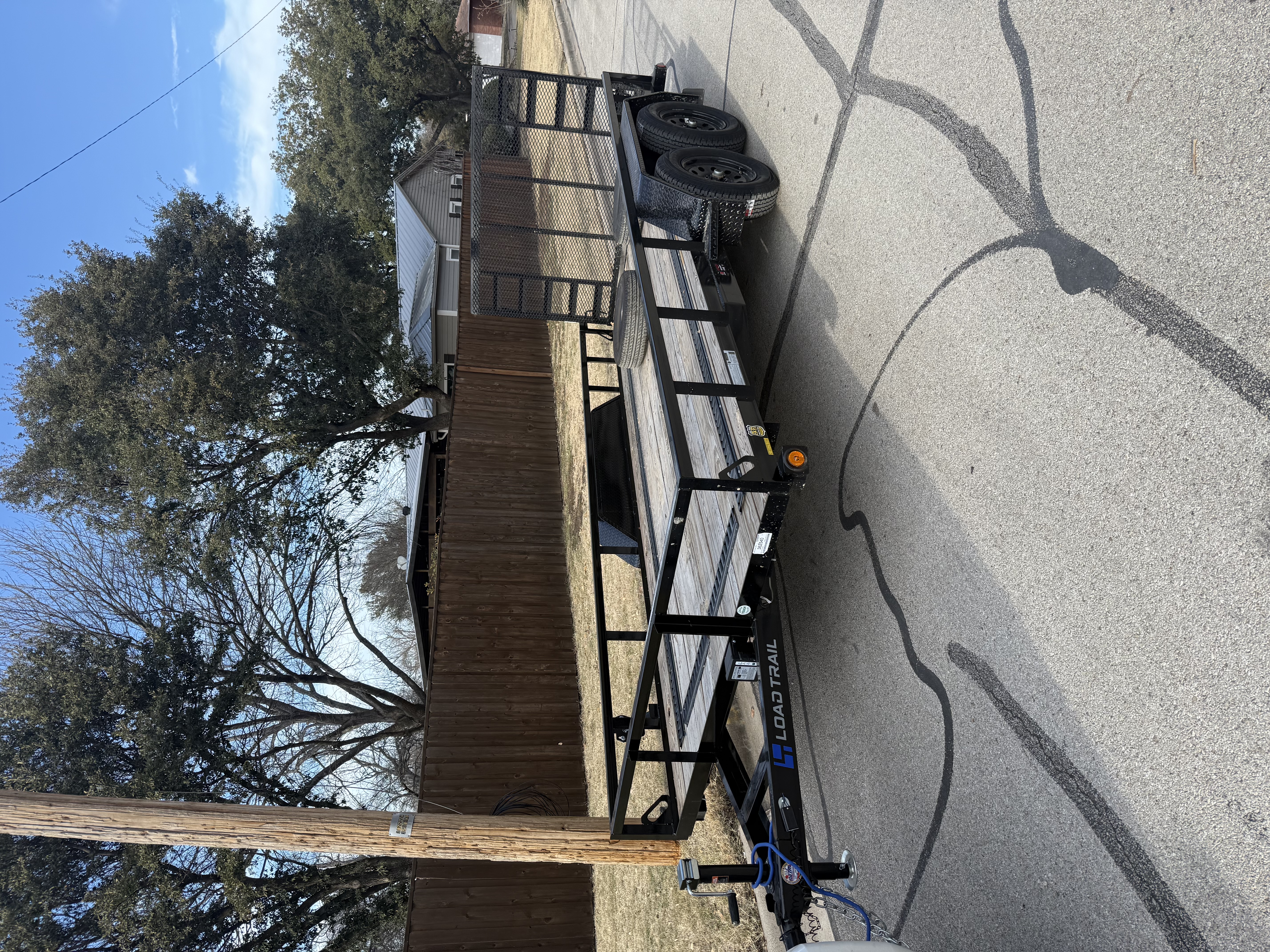 16-foot utility trailer for rent at Double K Trailer Rentals in Burleson, TX