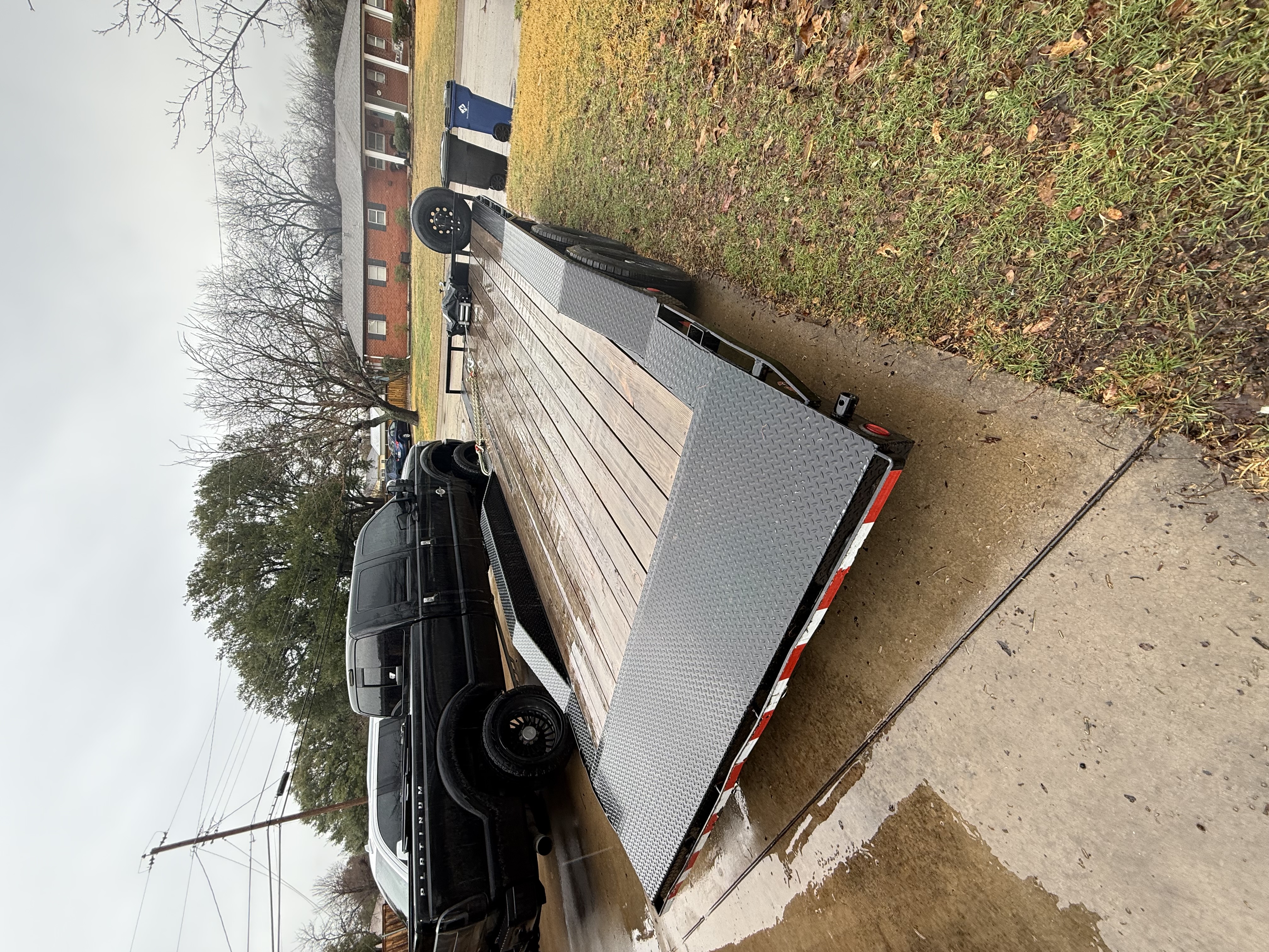 Double K car hauler trailer hitch and rear view in Burleson, TX