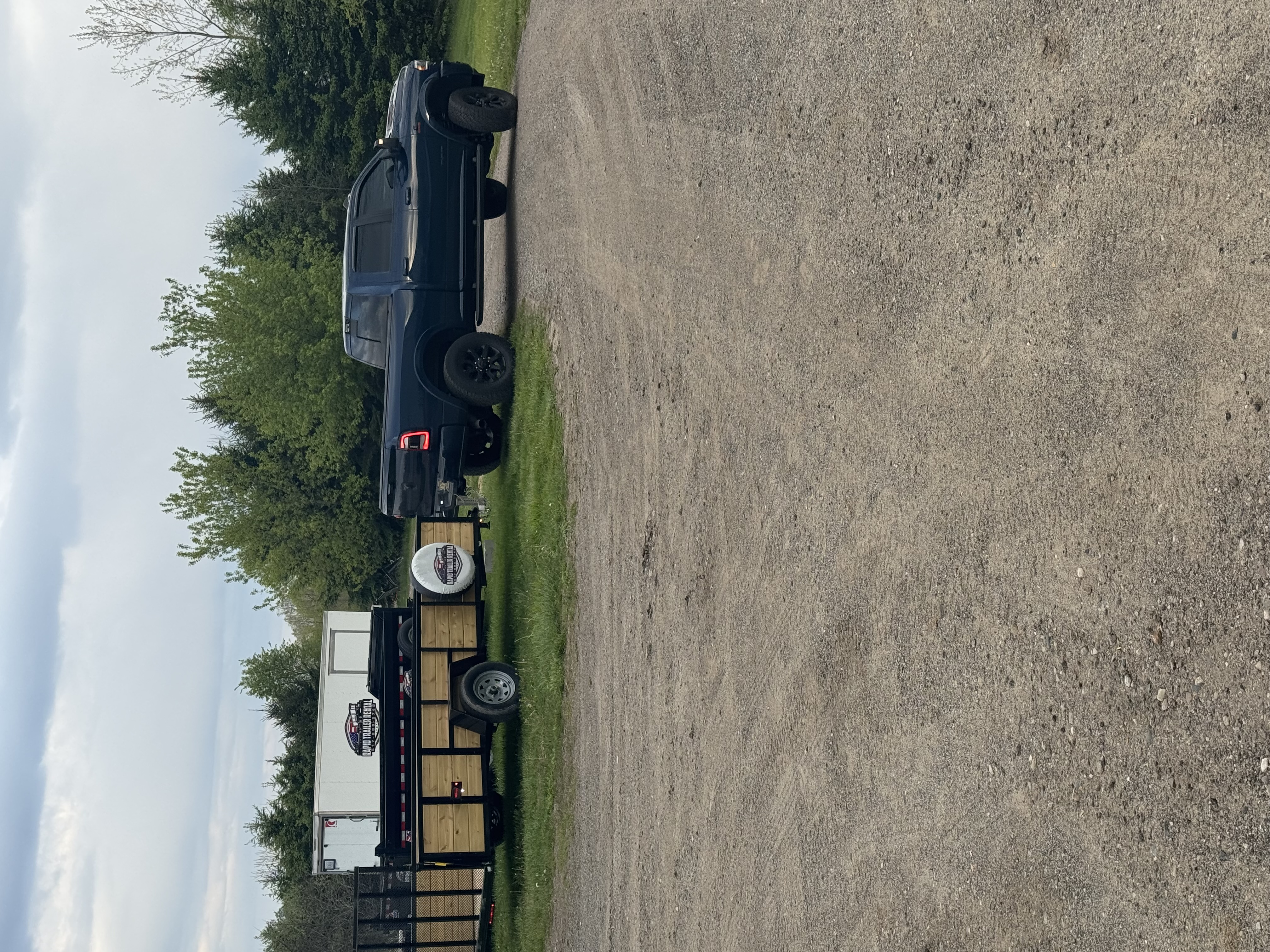 62" x 14' utility trailer for rent near Eaton Rapids MI — landscaping and general hauling