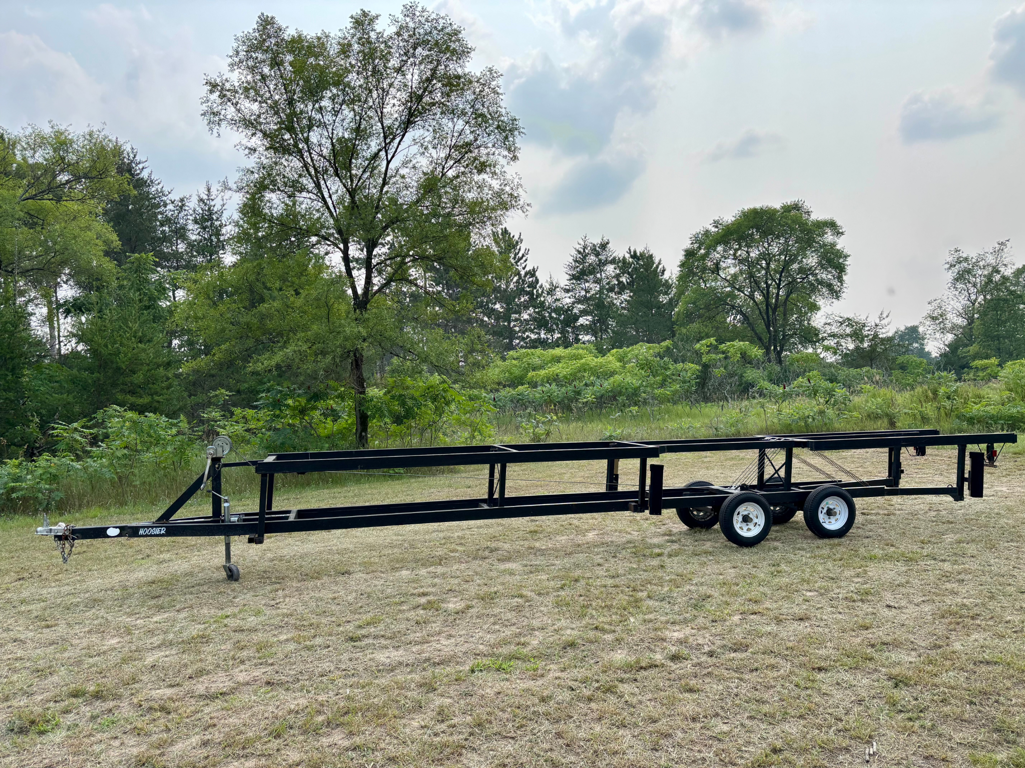 Pontoon boat trailer rental in Northern Michigan — 2009 Hoosier, fits up to 24ft boats